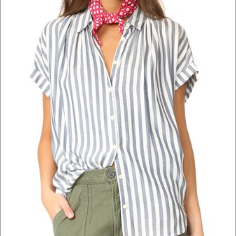 Madewell striped central shirt